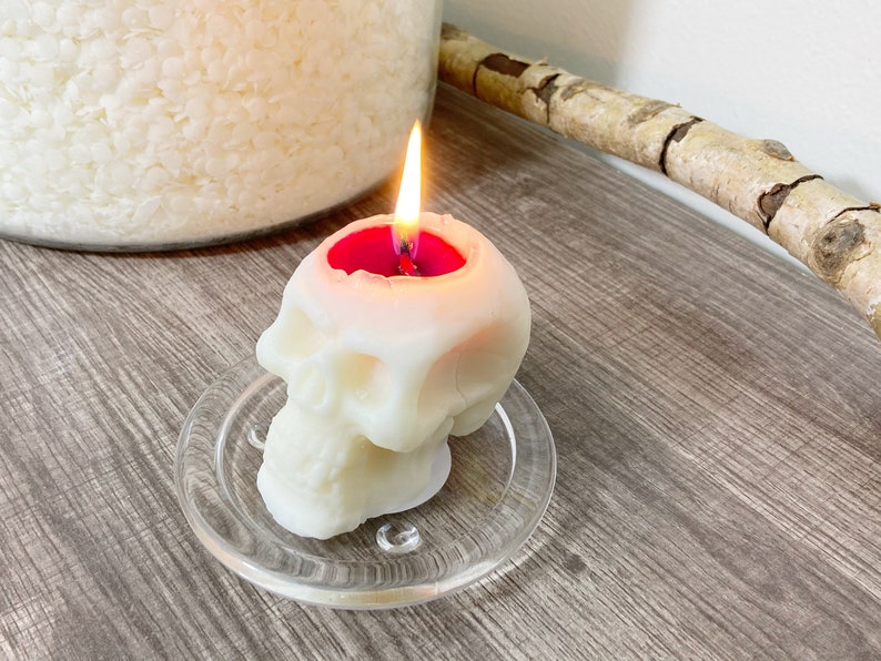 Halloween Skull Candle bleeding Skull Figurine Candle witchy Etsy UK