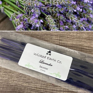 Incensos em Varas -Incensos de Lavanda -Pacotes de Incenso (20 Varas)