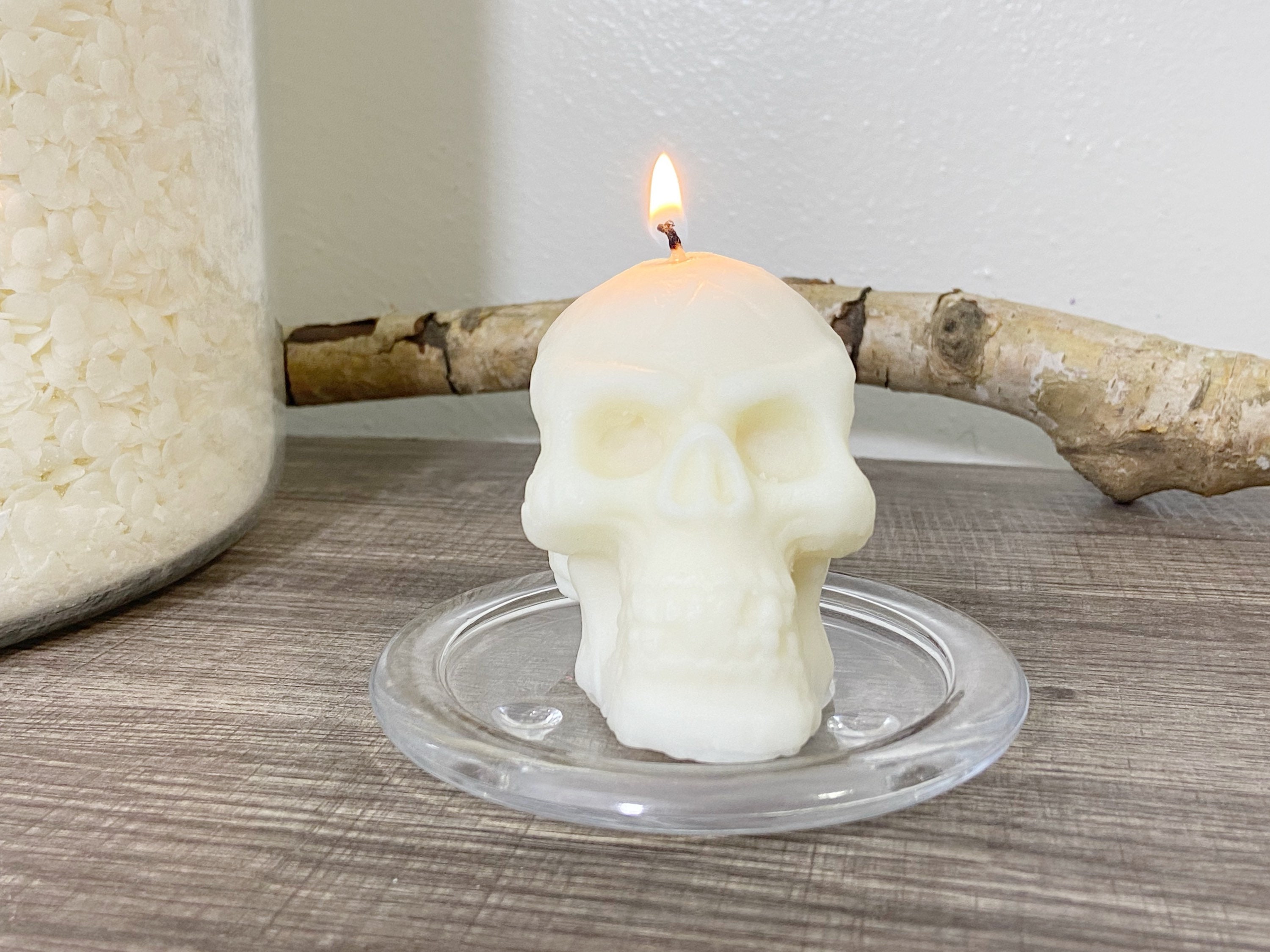 Halloween Skull Candle Bleeding Skull Figurine Candle Witchy Etsy