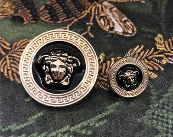 17 Rare Medusa Head Metal Shank Buttons