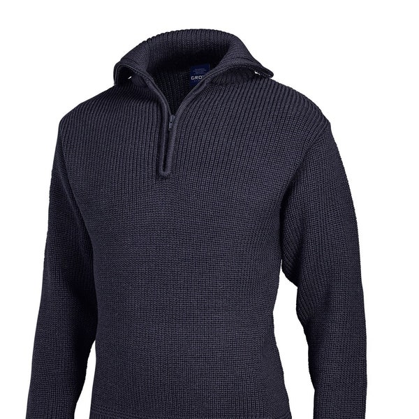 Herren Pullover Troyer / Seemannspullover marine