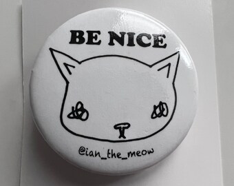 Be Nice button pin