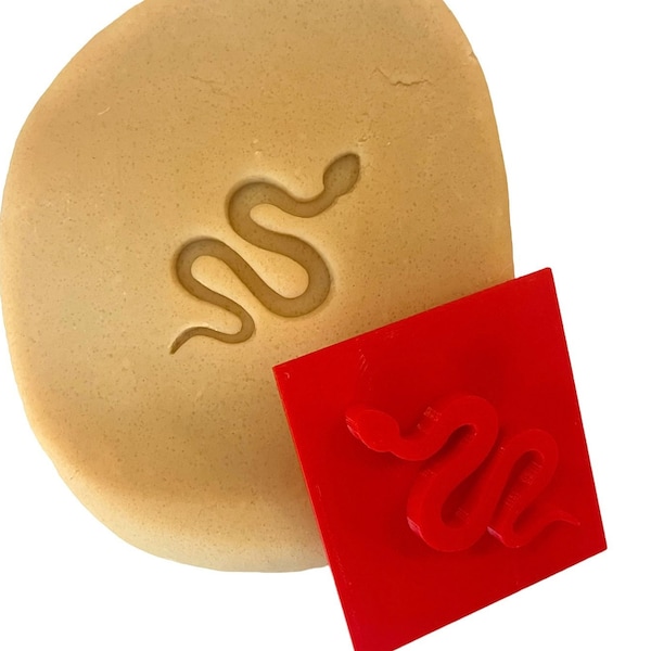 Snake Soap/Dough Stamp 3D Printed