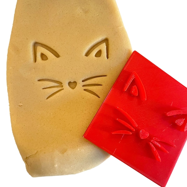 Cat Soap/Dough Stamp 3D Printed