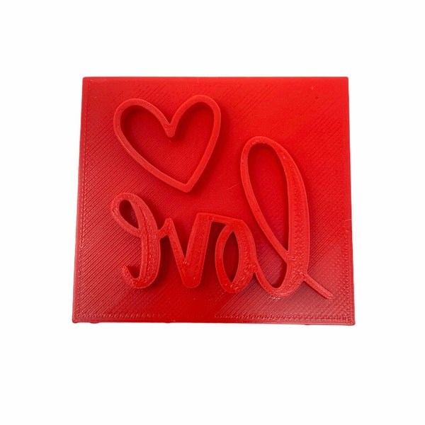 Love Soap/Dough Stamp 3D Printed