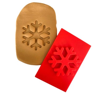 Snowflake Soap/Dough Stamp 3D Printed