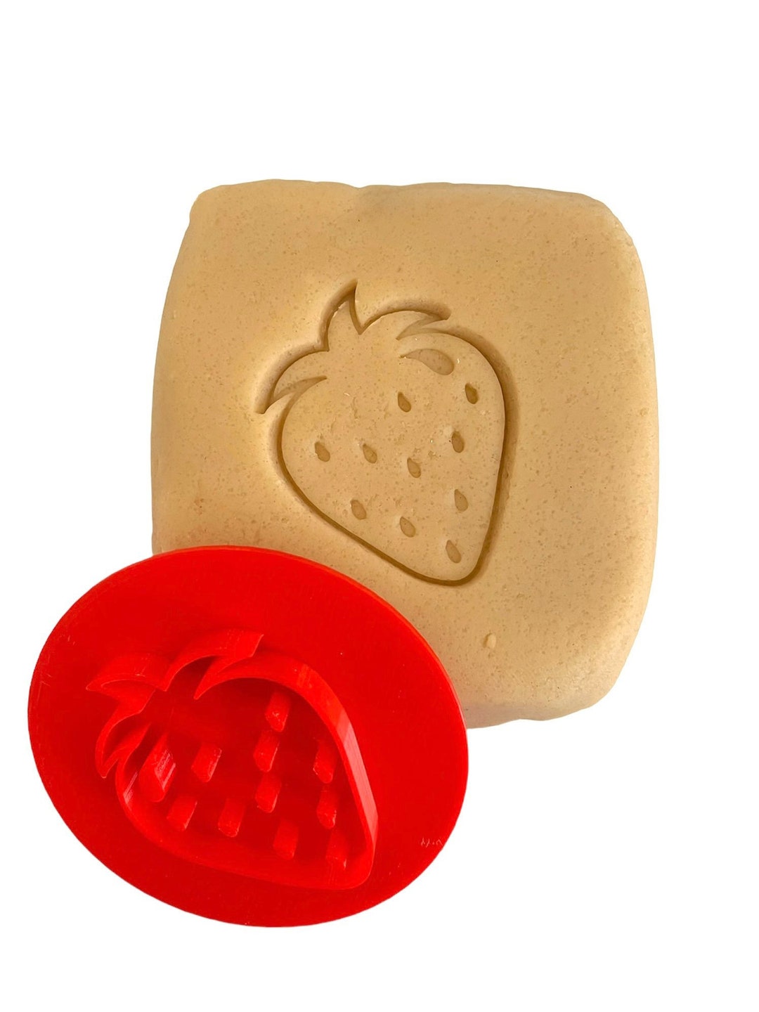 Strawberry Soap/dough Stamp 3D Printed, Soap Stamp, Cookie Dough Stamp