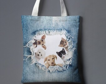 Sac A Main Motif Chats Etsy Sac A Main Motif Chats Etsy