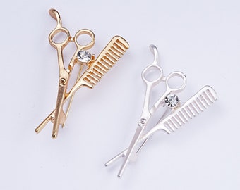 Hairdresser gifts personalised teacher gift hair stylist pin brooch