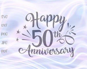 50th Anniversary Svg Etsy