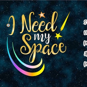 Fichiers SVG introvertis pour Cricut Dire que j’ai besoin de mon espace SVG Citation amusante Restons à la maison Signez tShirt Tee Word Cut Print Sublimation Graphics