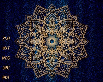 Download Mandala Stencil Svg Etsy