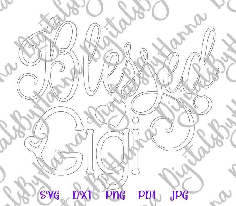 Download Pregnant SVG File for Cricut Blessed Gigi SVG Grandma Tee ...