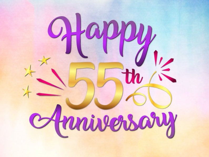 Download Happy 55th Anniversary SVG File for Cricut Emerald Wedding ...