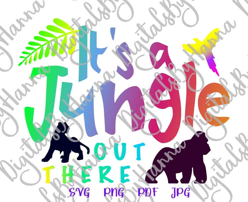 Download Zoo Animals SVG Files for Cricut Sayings It's a Jungle Out | Etsy