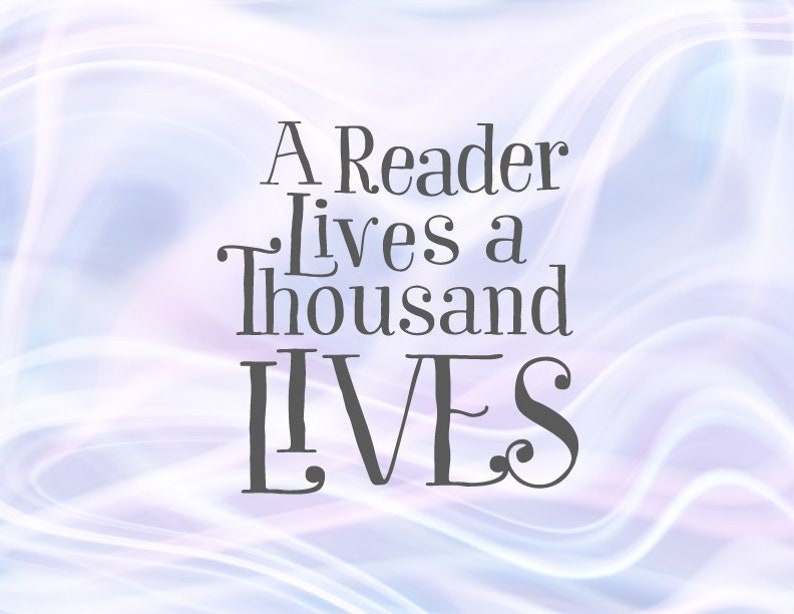 Download Reading SVG Files for Cricut Sayings Reader Lives a Thousand | Etsy