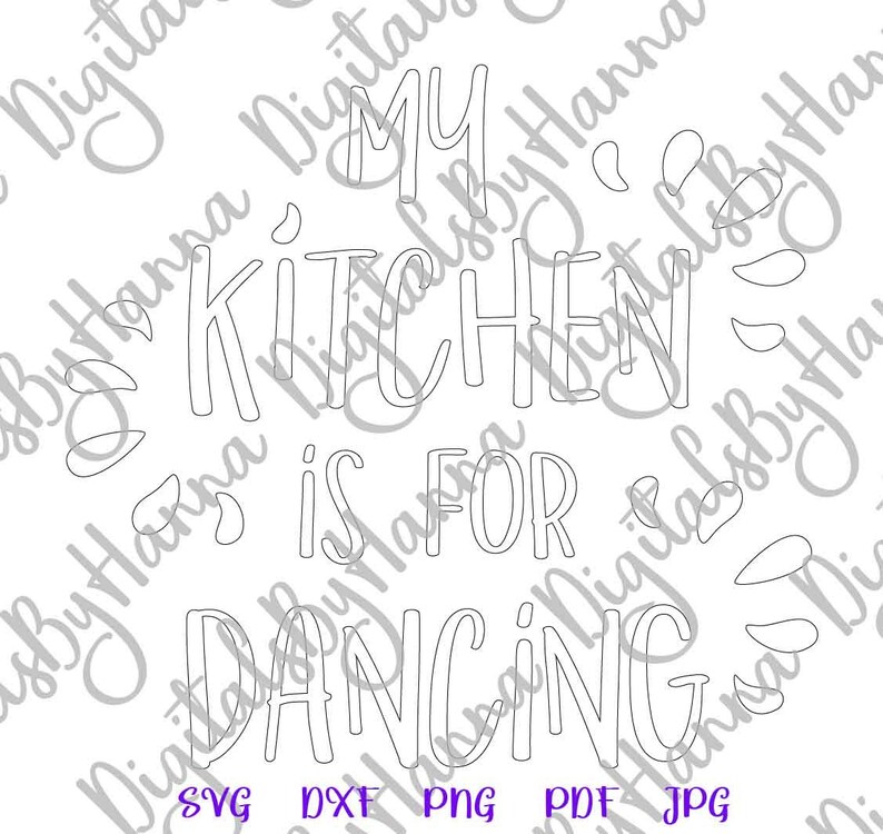 Download Funny Apron SVG Files for Cricut Saying My Kitchen for Dancing | Etsy