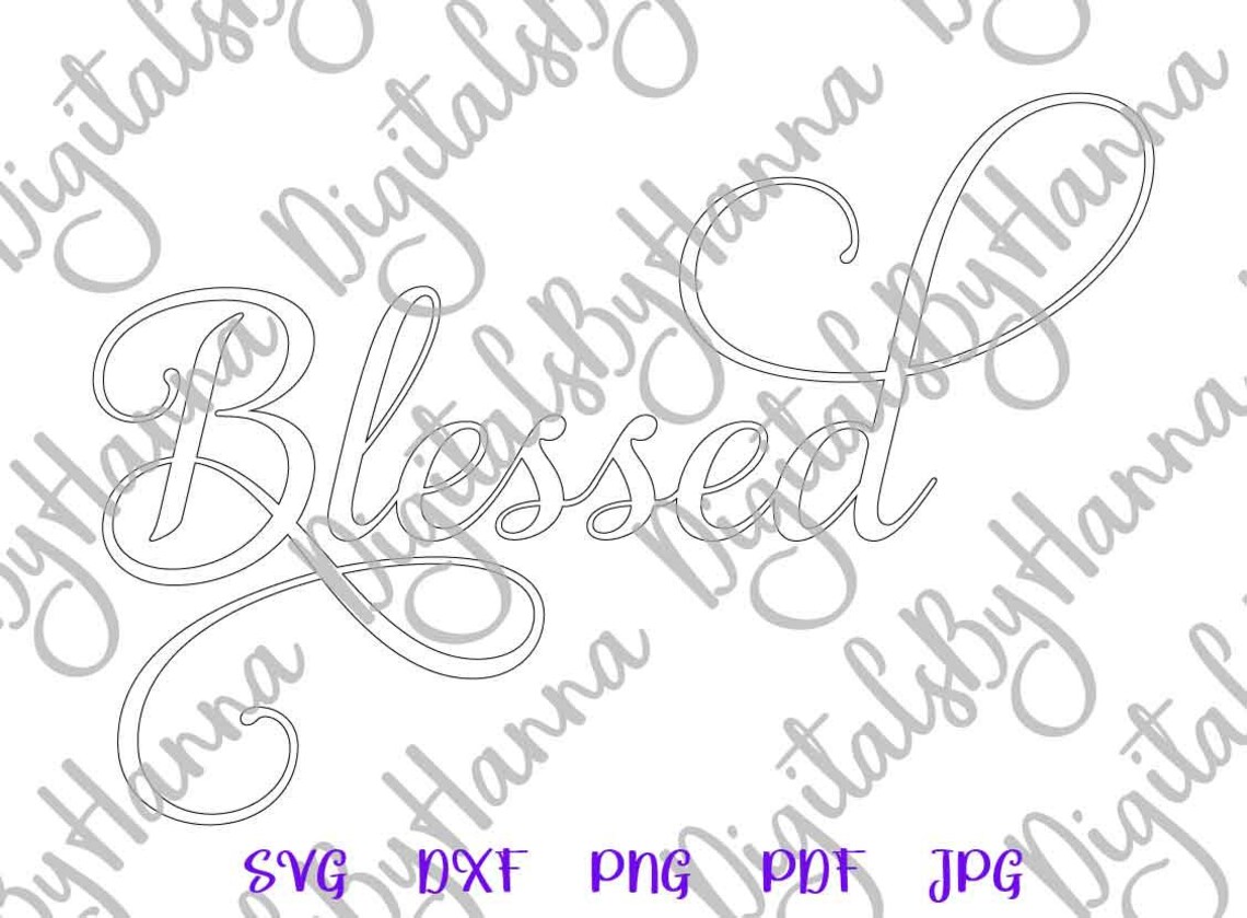 Inspirational SVG Files for Cricut Saying Simply Blessed Sign - Etsy