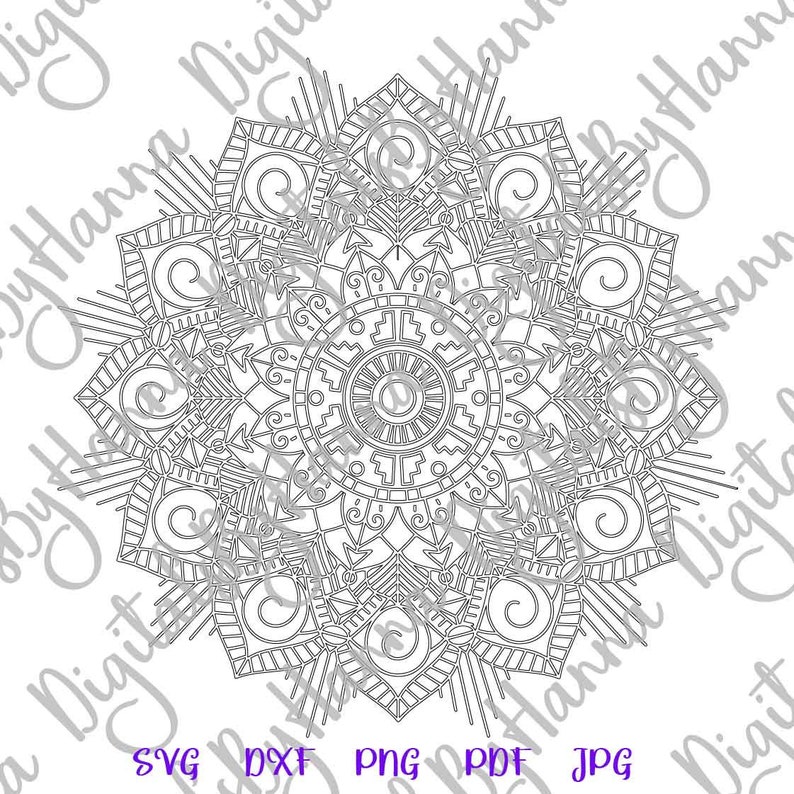 Download Zentangle SVG Files for Cricut Mandala SVG Pochoir Mandala ...