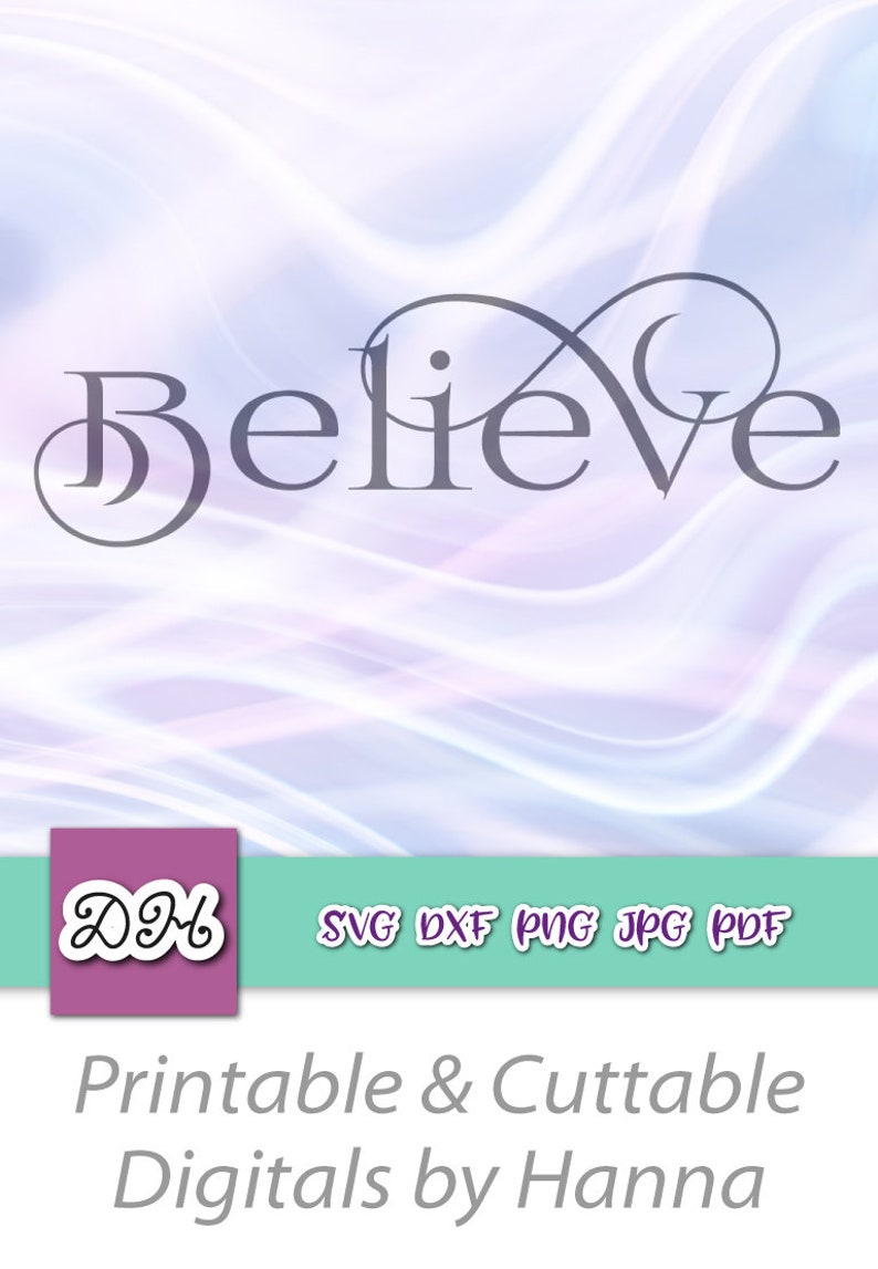 Download Inspirational SVG Files for Cricut Sayings Believe SVG Sign | Etsy