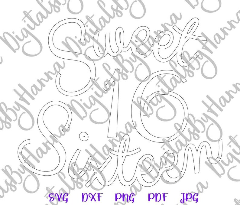 Free Free 220 Birthday Sweet 16 Svg SVG PNG EPS DXF File