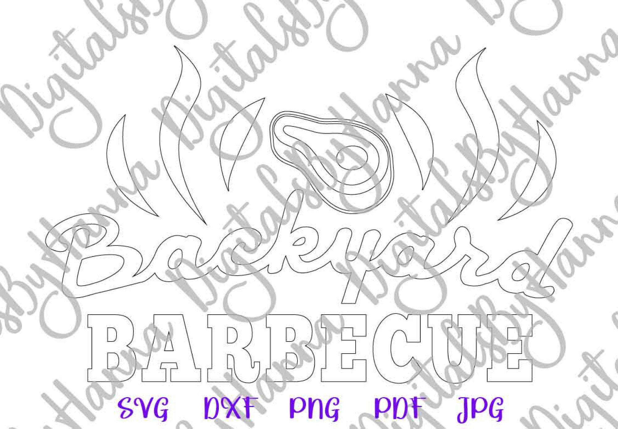 BBQ SVG File for Cricut Sayings Backyard Barbecue Grill Master Etsy