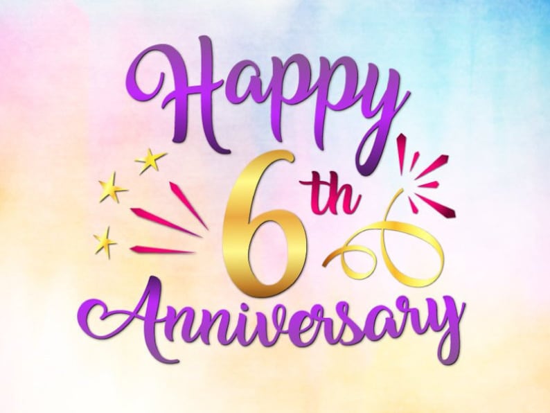 Happy 6th Anniversary Svg Files For Cricut Iron Sugar Wedding Etsy