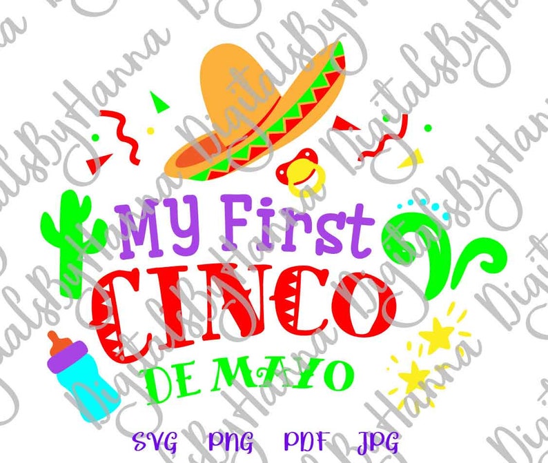 Cinco De Mayo SVG Files for Cricut Saying My First Cinco Etsy