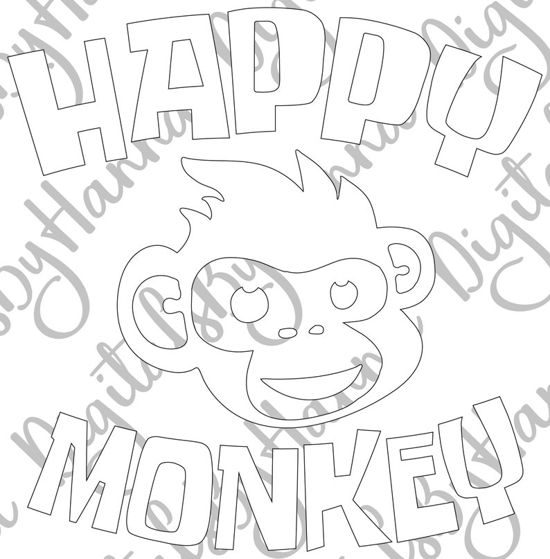 Download Sarcastic SVG File for Cricut Saying Happy Monkey Face ...