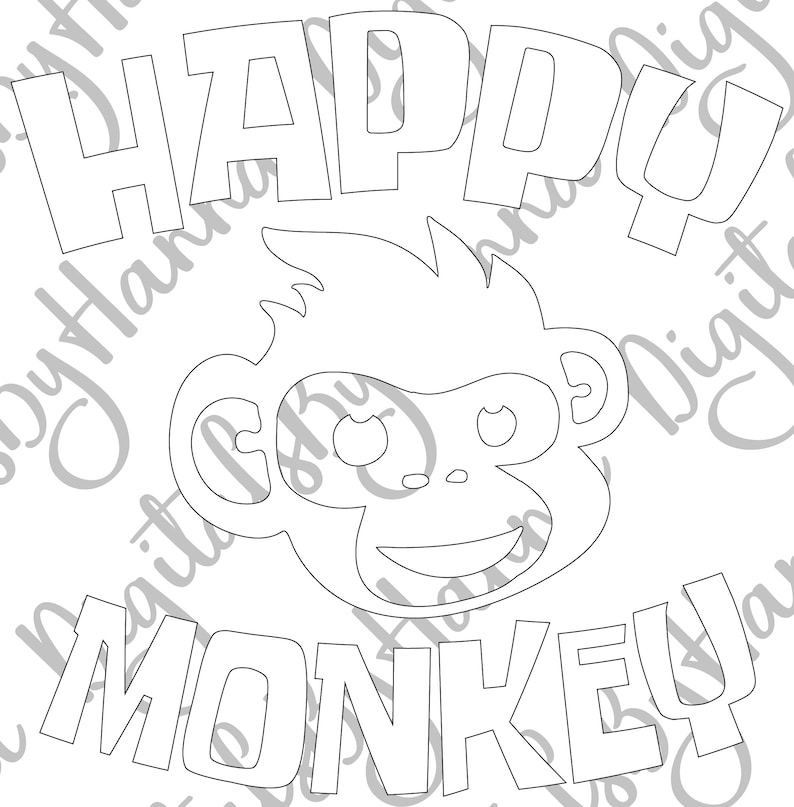 Download Sarcastic SVG File for Cricut Saying Happy Monkey Face ...