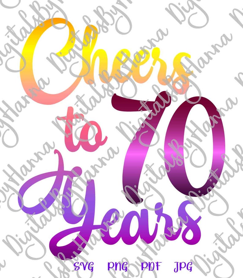 Download 70th Birthday SVG File for Cricut Saying Cheer Seventy ...