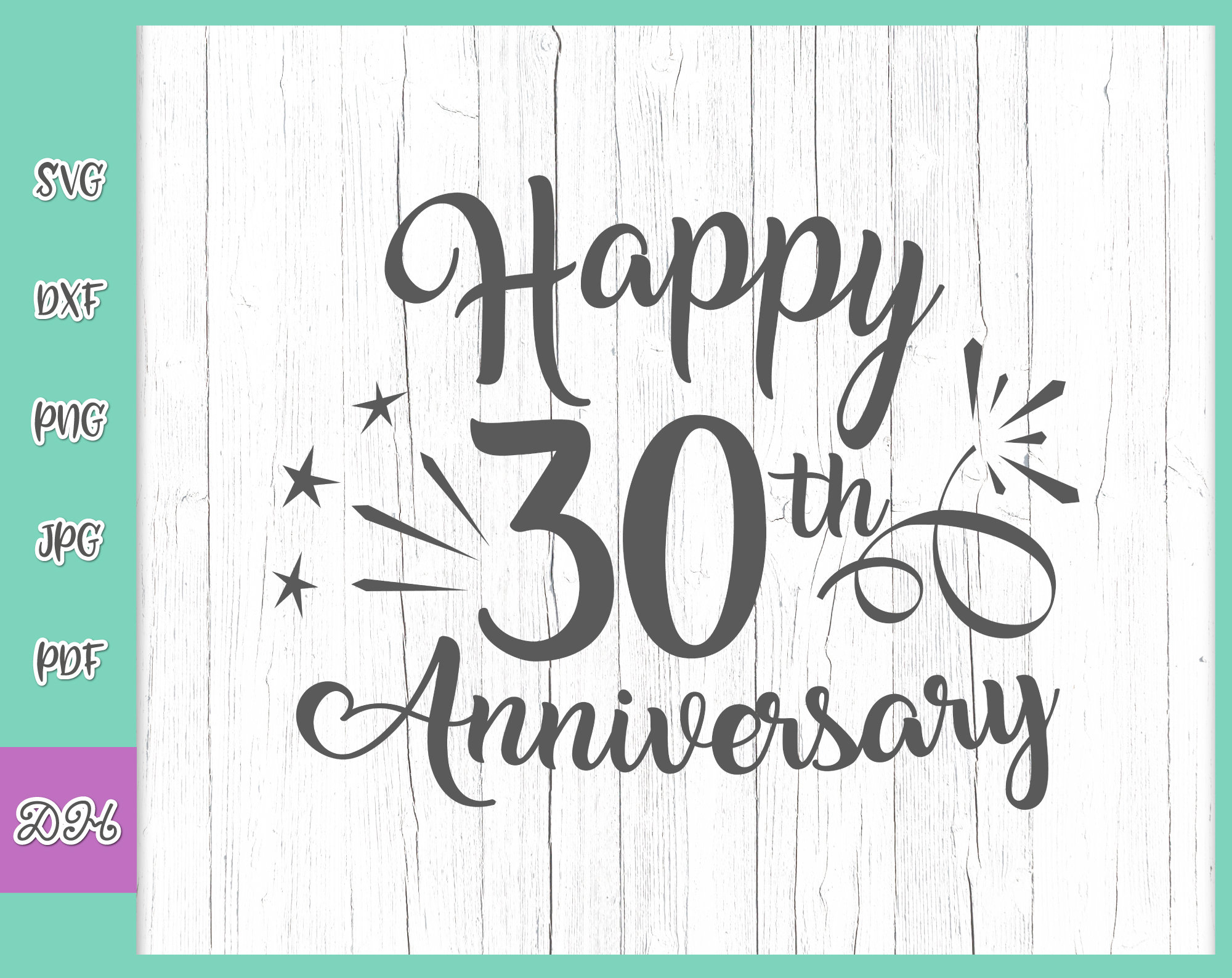 Happy 30th Anniversary SVG Files for Cricut Pearl Wedding - Etsy Canada