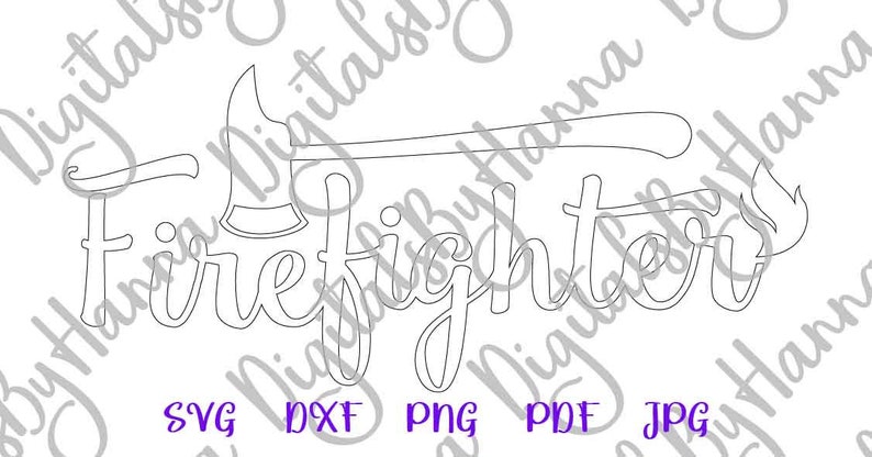 Firefighter SVG File for Cricut Saying Fire Fighter SVG | Etsy