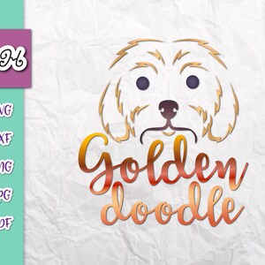 Golden Doodle SVG Goldendoodle SVG Labradoodle svg Doodle Mom svg Dog mom SVG File per Cricut Face Lover Clipart Word Sign Tee Sublimation