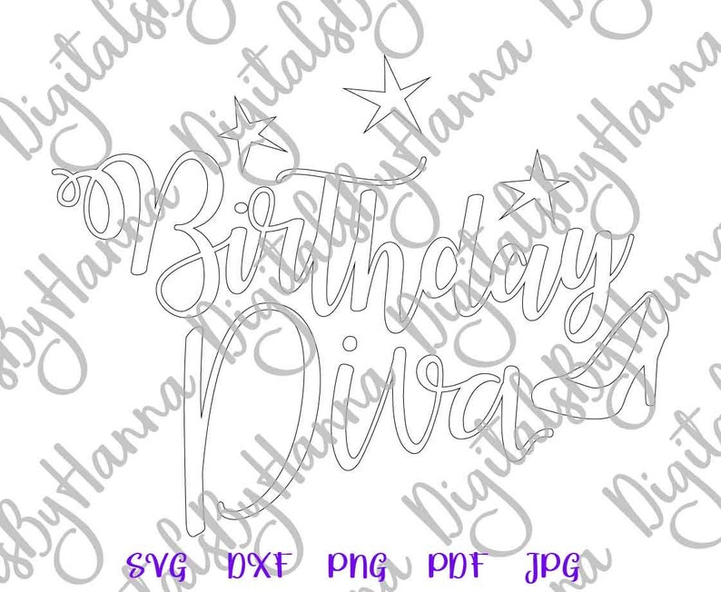 Download Birthday Diva SVG File for Cricut Sayings Queen SVG Women ...