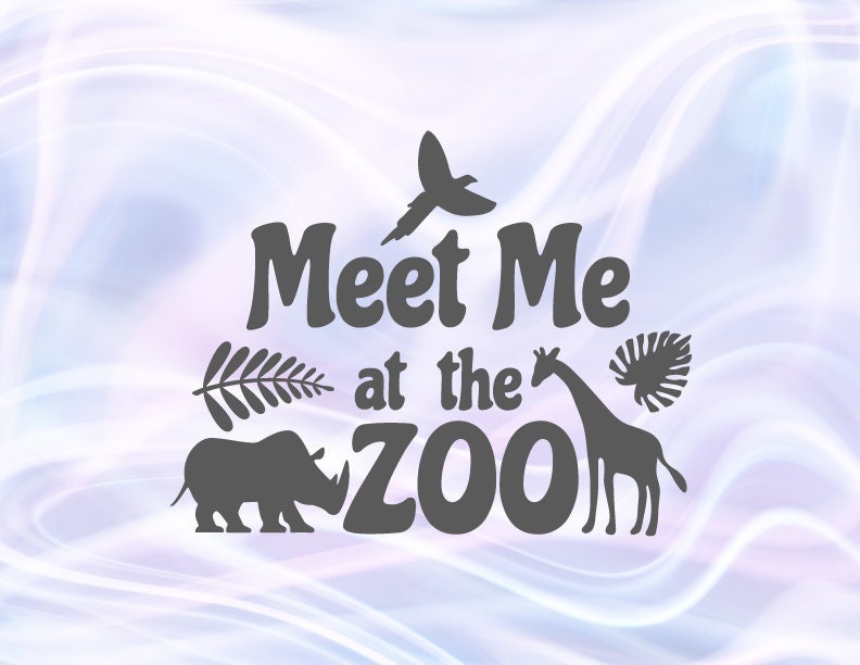 Download Zoo Animals SVG File for Cricut Sayings Meet Me at The Zoo | Etsy