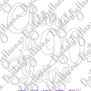 90th Birthday SVG Files for Cricut Saying Cheer to 90 Year Her - Etsy