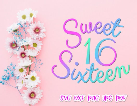 Birthday Girl SVG Files for Cricut Sayings Sweet 16 Sixteen Etsy Finland