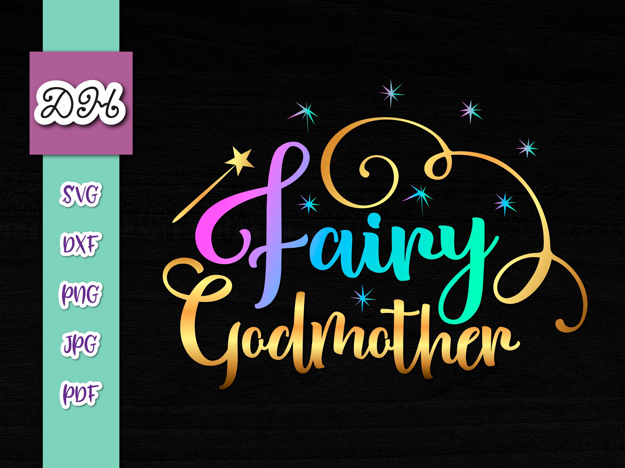 Download Baptism Svg Files For Cricut Saying Fairy Godmother Proposal Etsy