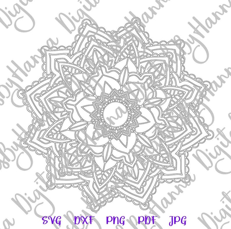 Free Free 302 Cricut Mandala Stencil SVG PNG EPS DXF File