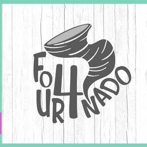 4. Geburtstag SVG Datei für Cricut Spruch Fournado Vier Jahre Sarkastisch Kleinkind Nado Sign Lustiges Outfit Zelebrieren WortSchnitt T Silhouette