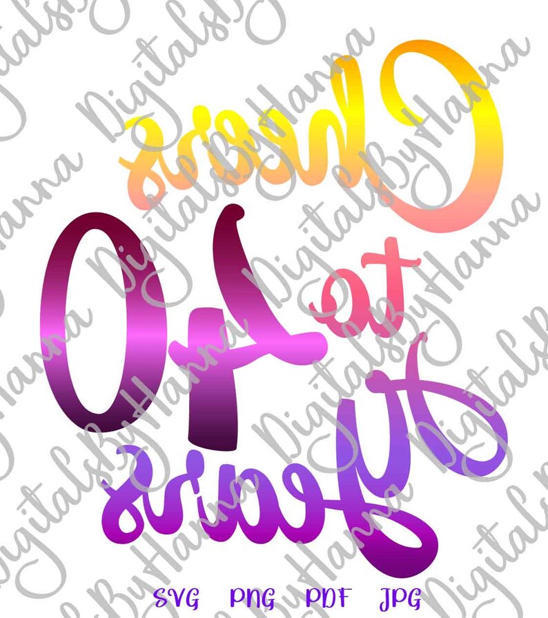Download 40th Birthday SVG Files for Cricut Saying Cheers to 40 Years | Etsy
