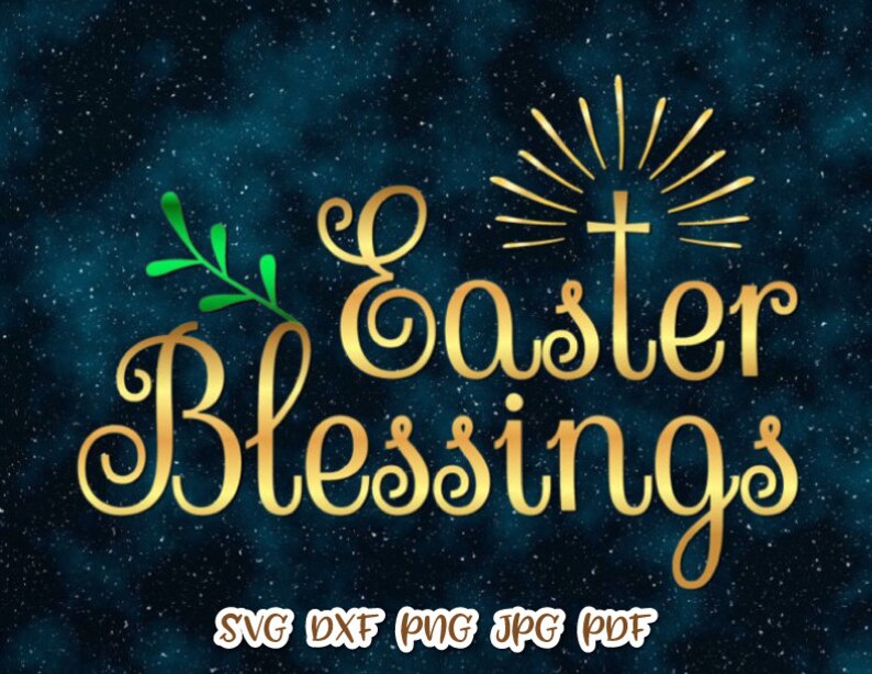 Download Happy Easter SVG Files for Cricut Saying Easter Blessings SVG | Etsy