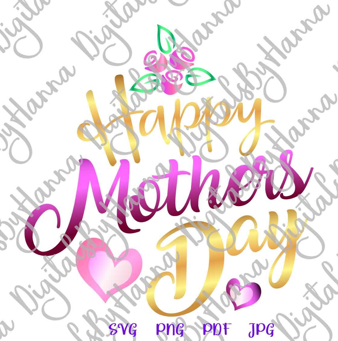Mothers Day SVG Files for Cricut Saying Happy Mother’s Day | Etsy