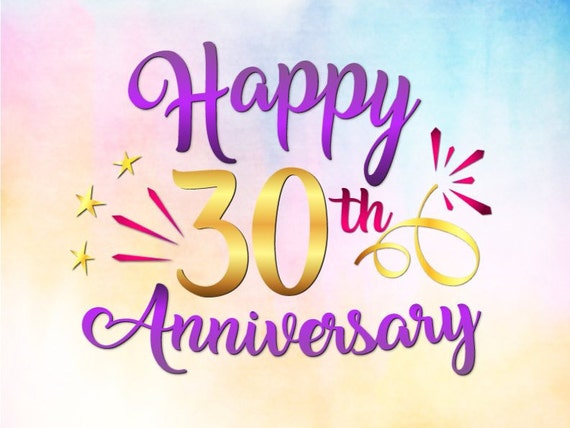 Download Happy 30th Anniversary Svg File For Cricut Pearl Wedding Etsy