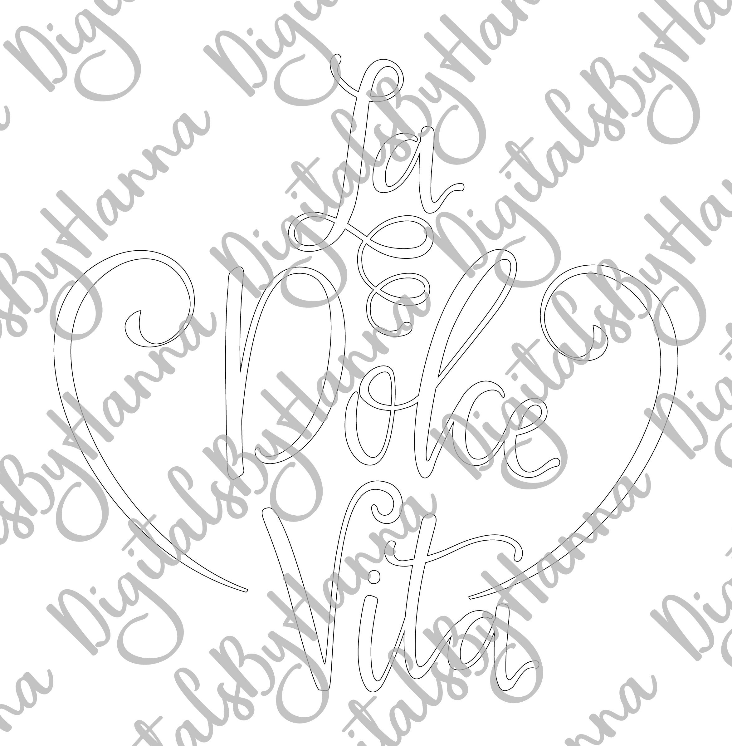 Inspiration SVG File for Cricut Saying La Dolce Vita Beautiful | Etsy