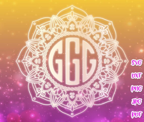 Download Mandala Svg Files For Cricut Mandala Monogram Svg Zentangle Etsy