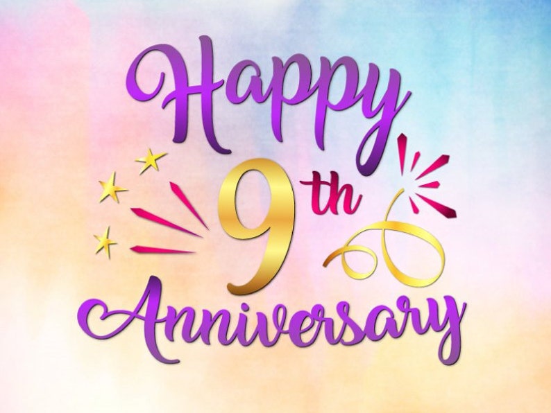 Happy 9th Anniversary SVG Files For Cricut Pottery Copper Etsy
