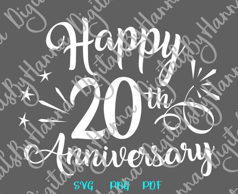Download Happy 20th Anniversary SVG Files for Cricut China Wedding ...