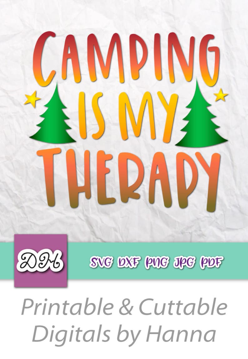 Download Happy Camper SVG Camping is my Therapy SVG Wall Decal Camp ...